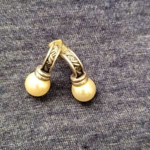 silpada Sterling Silver 925 Earrings Pearl.